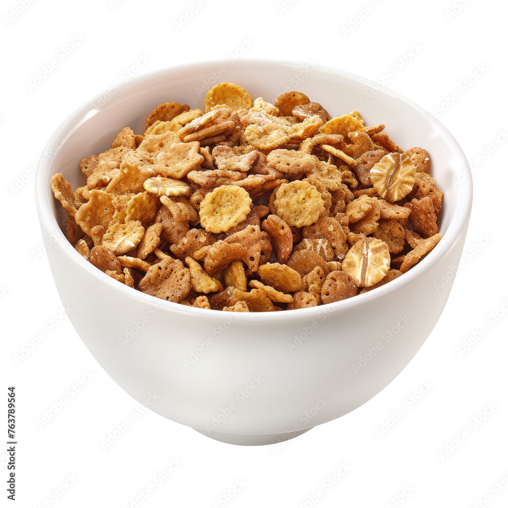 Bowl of cereal isolated on transparent background Bowl of cereal isolated on transparent background