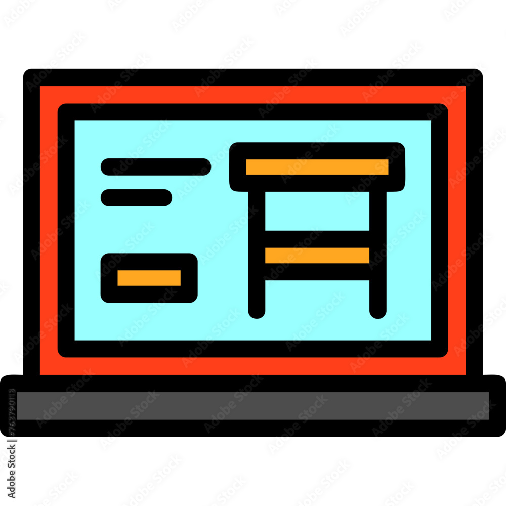 Fototapeta premium Table Icon