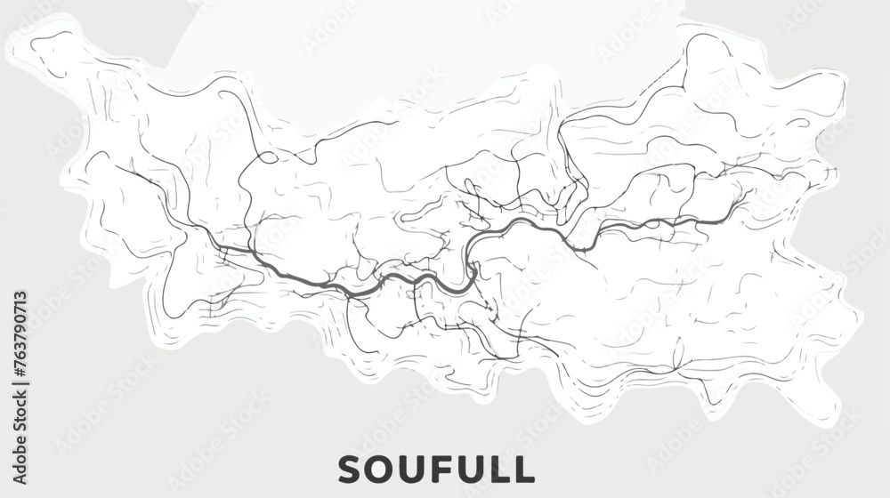 Map of Seoul - South Korea graphic element Illustrat