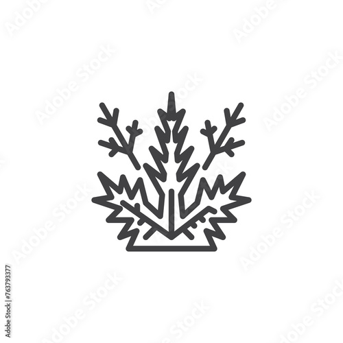 Frost or ice shape line icon