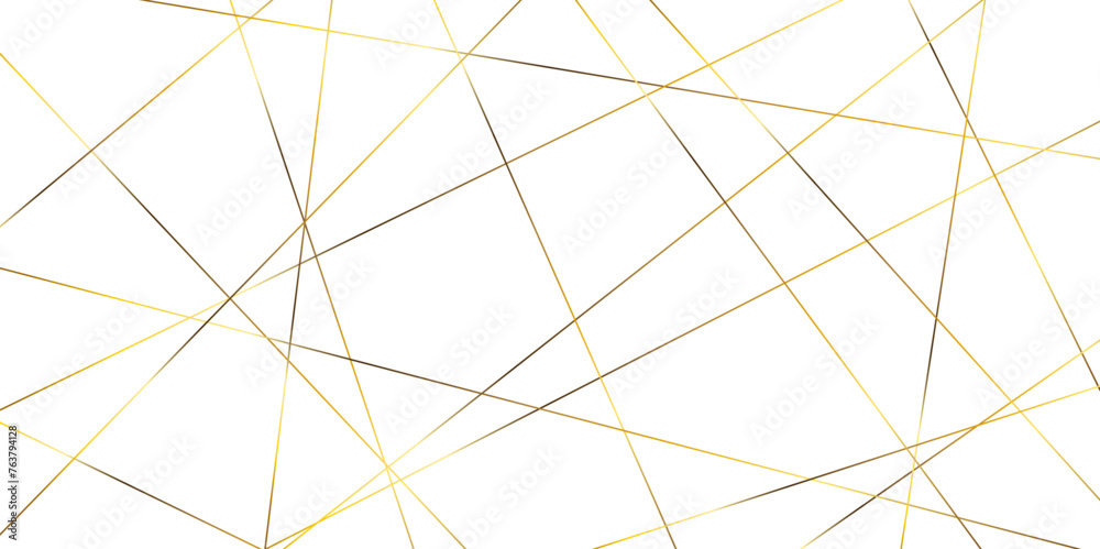 Obraz premium Abstract banner with an asymmetric texture. Geometric art golden random lines. 