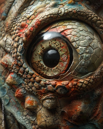 Capture the intricate details of alien art and cultural artifacts in a close-up shot Highlight the unique textures  patterns  and symbols to evoke curiosity and appreciation