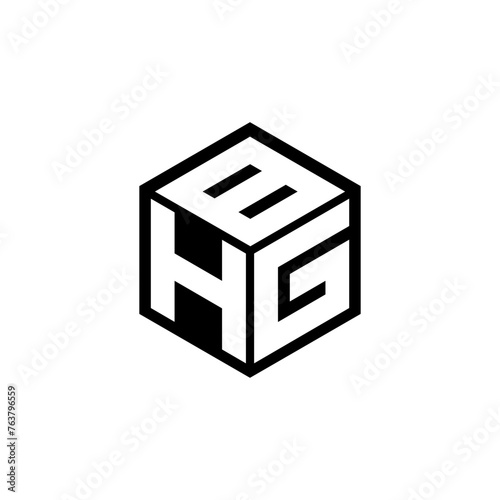 HGB letter logo design in illustration. Vector logo, calligraphy designs for logo, Poster, Invitation, etc.