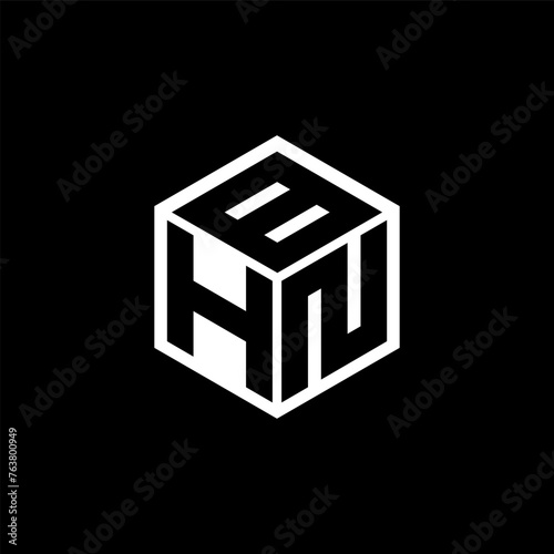 HNB letter logo design in illustration. Vector logo, calligraphy designs for logo, Poster, Invitation, etc.