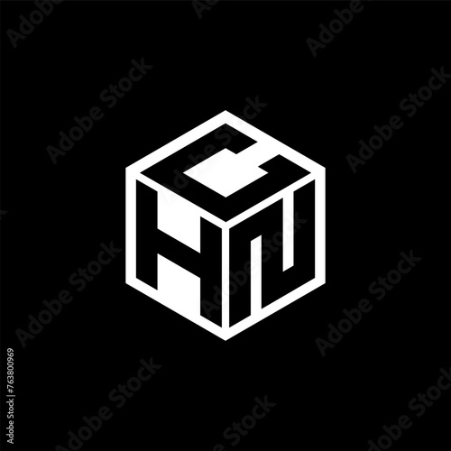 HNC letter logo design in illustration. Vector logo, calligraphy designs for logo, Poster, Invitation, etc.