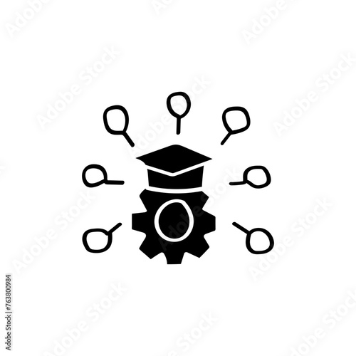 Hand Drawn flat icon for administration