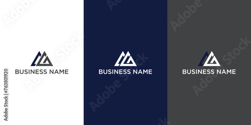 Minimal GM logo. Logo idea based on the GM monogram initials