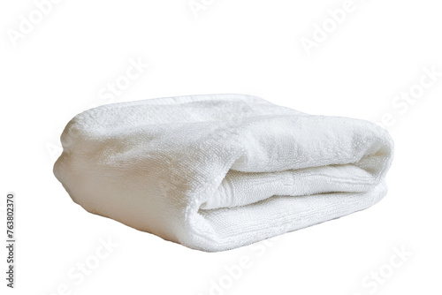 White Towel Isolated On Transparent Background