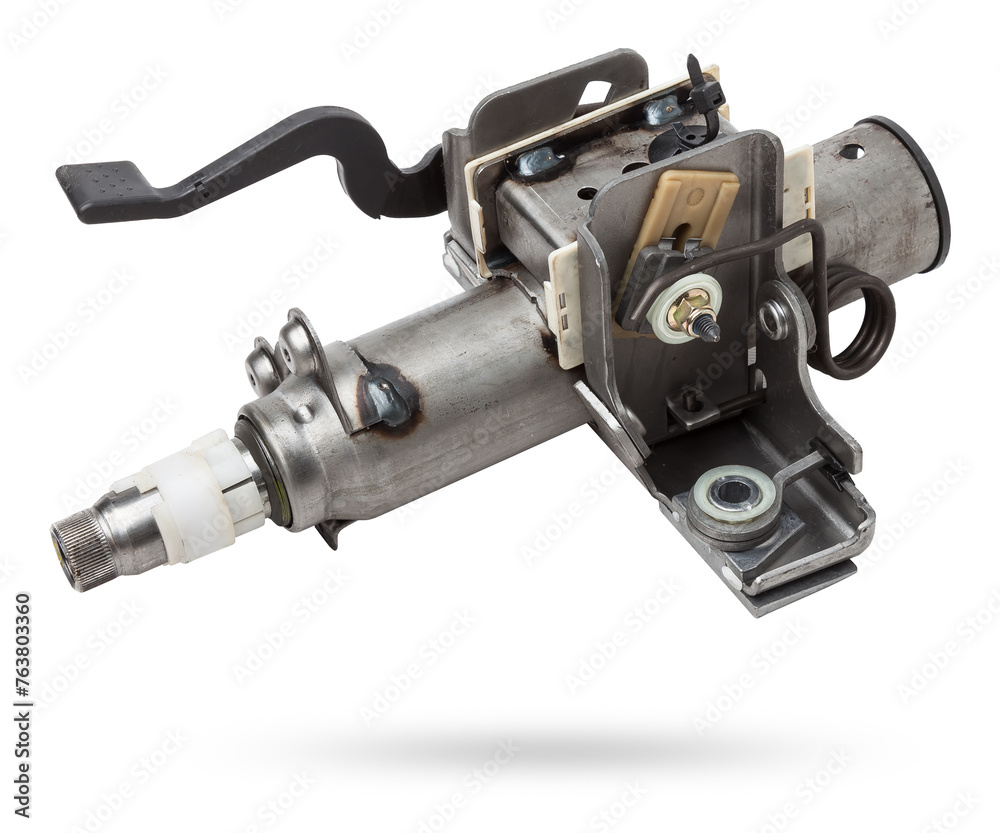 Car steering column - a car control system with the function of transmitting torque from the wheel to gear. Includes ignition switch, direction indicator and light switch, auto undercarriage repair. Car steering column - a car control system with the function of transmitting torque from the wheel to gear. Includes ignition switch, direction indicator and light switch, auto undercarriage repair.