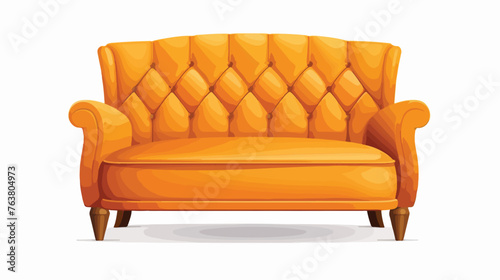 Fototapeta Naklejka Na Ścianę i Meble -  Rendering Of Sofa Furniture flat vector