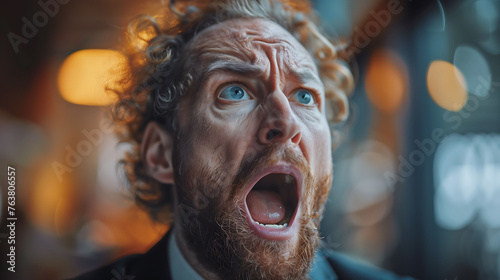 Astonished Businessman in the City
