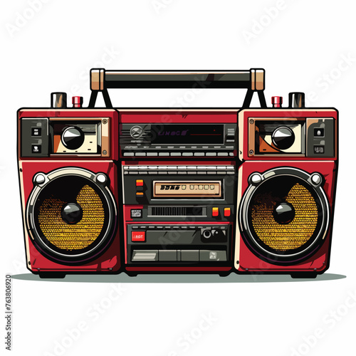 Boombox Music clipart isolated on white background