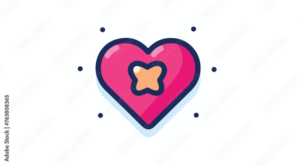 Star Like Love Icon Outline Vector flat vector isolated