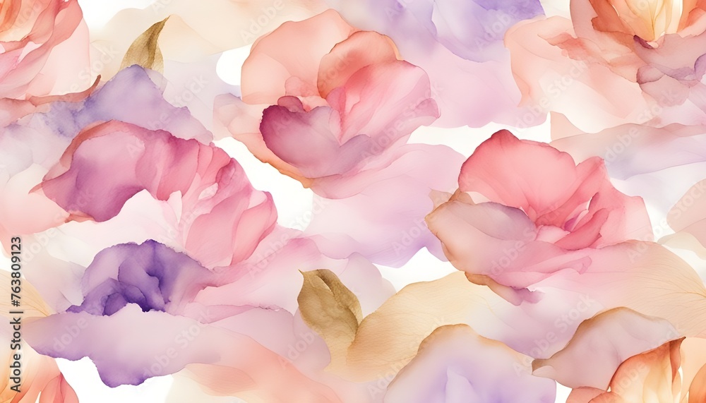 Fototapeta premium Colourful rose petals abstract background for greeting or invitation cards banner