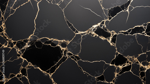 Wallpaper Mural Elegant black marble background with intricate golden veins detail Torontodigital.ca