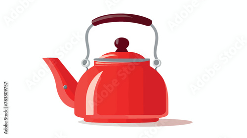 Teapot kettle on isolated vector illustration flat vector