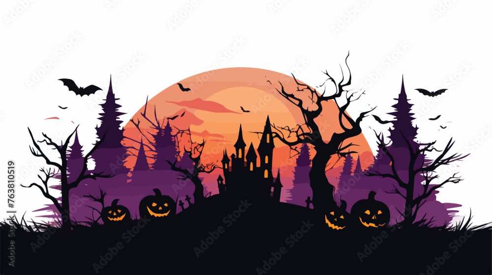 This isolated an image background illustration of Hallowee