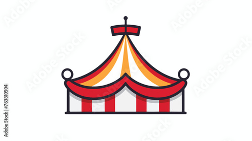 This isolated a circus tent icon icon with outline style a