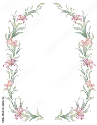 Watercolor floral frames