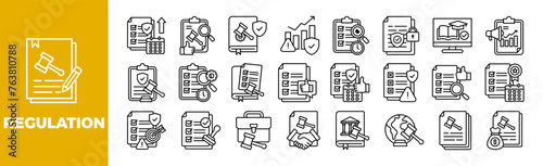 Regulation Icon Set For Design Elements