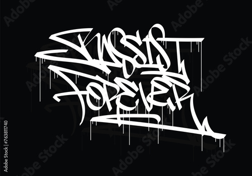 BASSIST FOREVER word graffiti tag style