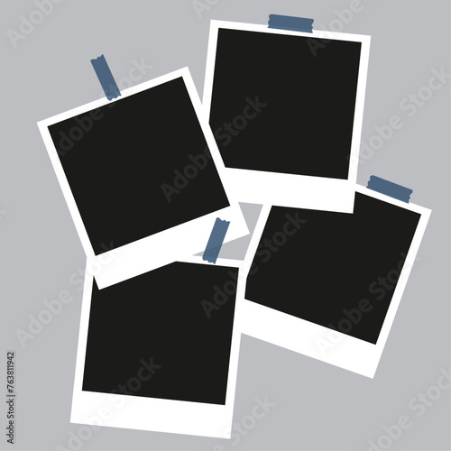 4 photo collage template. vector illustration, new collections