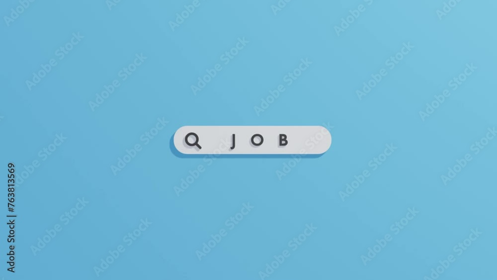 job search bar animation unemployed illustration