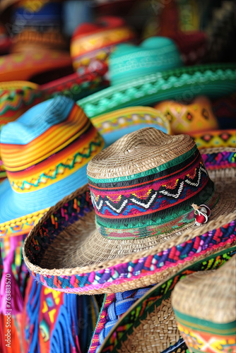 Mexican style sombrero hats