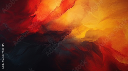 dark and orange background with flames