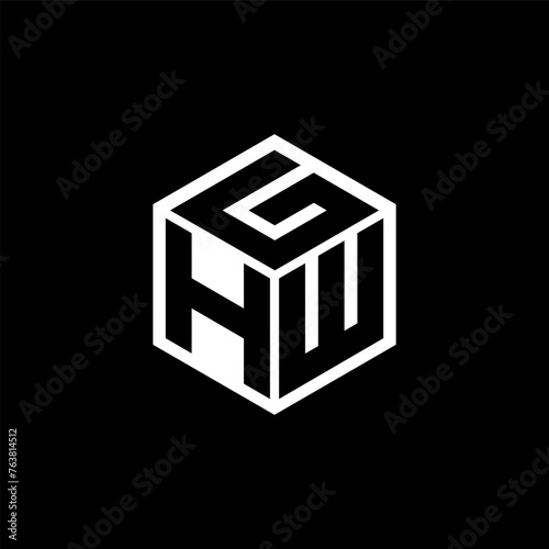 HWG letter logo design in illustration. Vector logo, calligraphy designs for logo, Poster, Invitation, etc.