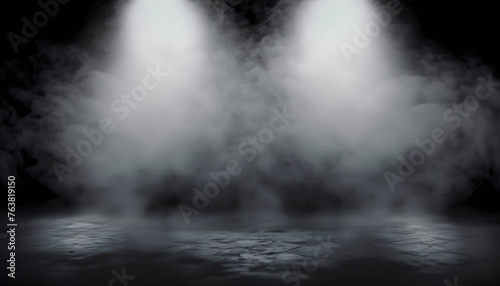Texture dark concentrate floor with mist or fog and smoke for for wallpaper
