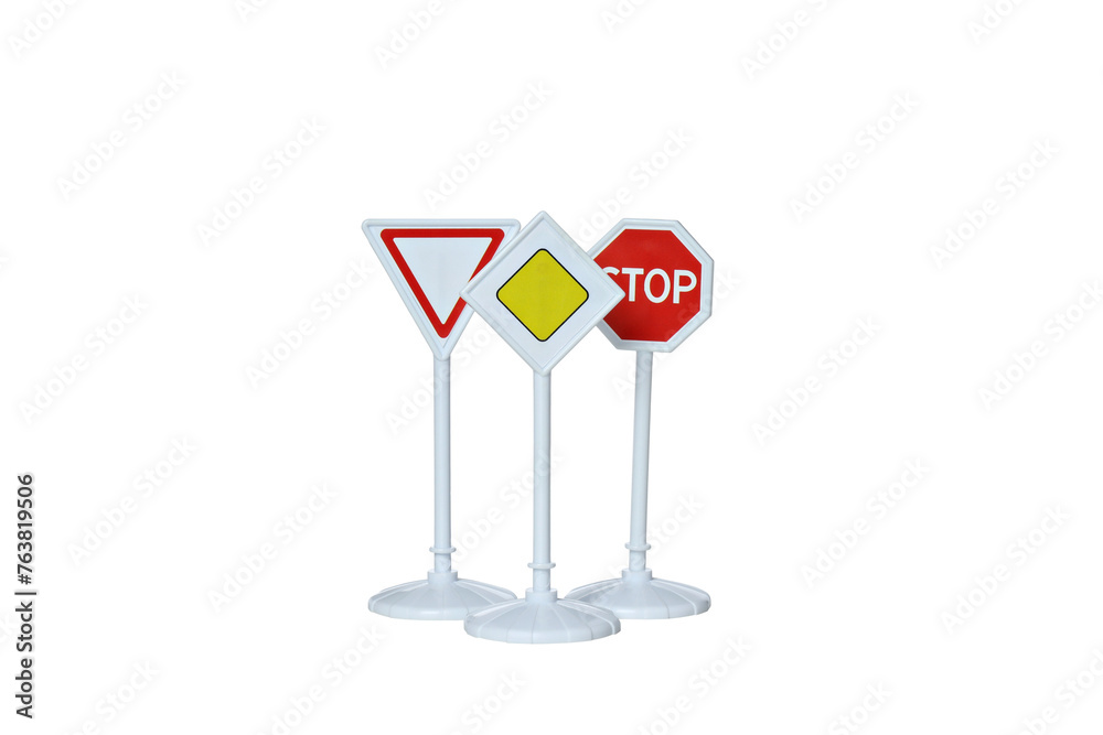 PNG road signs isolated on white background. PNG road signs isolated on white background.