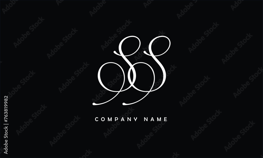SS Abstract Letters Logo Monogram SS Abstract Letters Logo Monogram