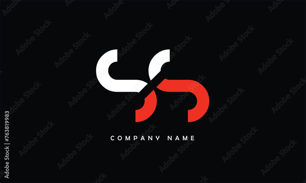 SS Abstract Letters Logo Monogram SS Abstract Letters Logo Monogram