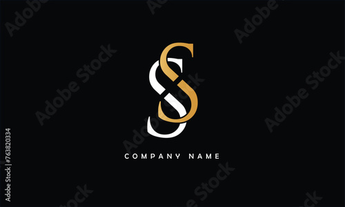 SS Abstract Letters Logo Monogram