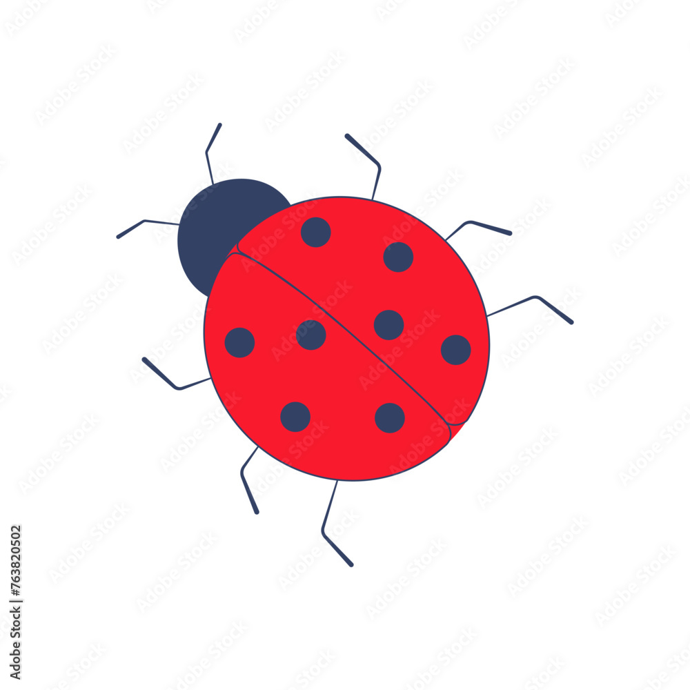 Cute ladybug cartoon on white background Cute ladybug cartoon on white background