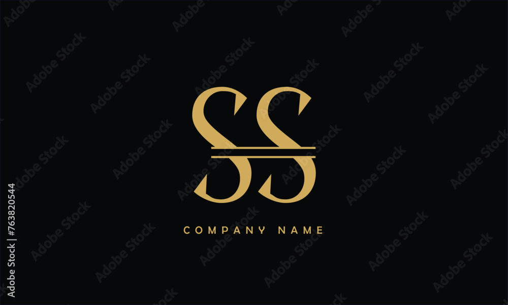 SS Abstract Letters Logo Monogram