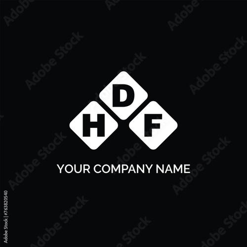 HDF letter logo design on white background. HDF logo. HDF creative initials letter Monogram logo icon concept. HDF letter design