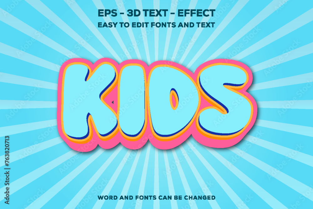 Kids 3D Text Effect.