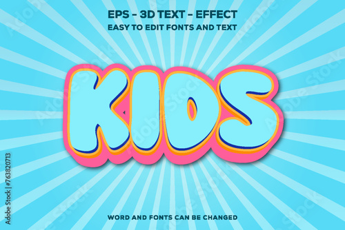 Kids 3D Text Effect.