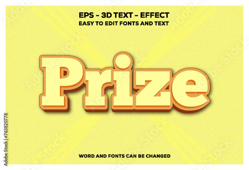 Prize 3D Text Effect.