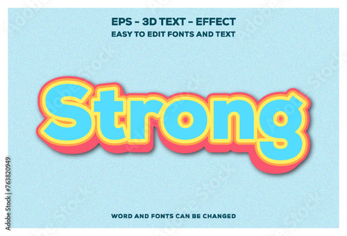 Strong 3D Text Effect.