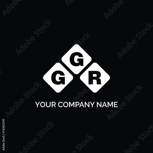 GGR letter logo design on white background. GGR logo. GGR creative initials letter Monogram logo icon concept. GGR letter design photo