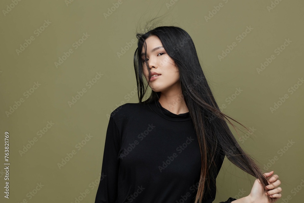 Woman model glamour portrait cosmetic beautiful asian hair japanese fashion femininity beauty