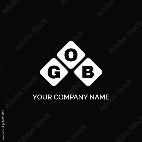 GOB letter logo design on white background. GOB logo. GOB creative initials letter Monogram logo icon concept. GOB letter design