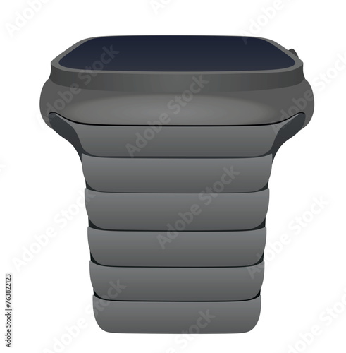 Grey smart hand watch. vector illustration