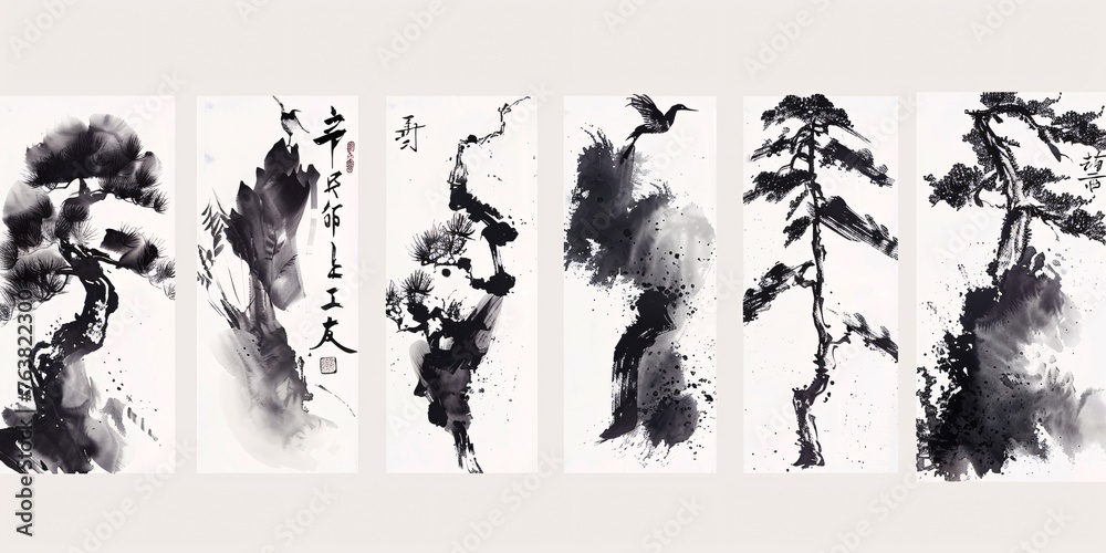 Oriental Calligraphy Decorations.