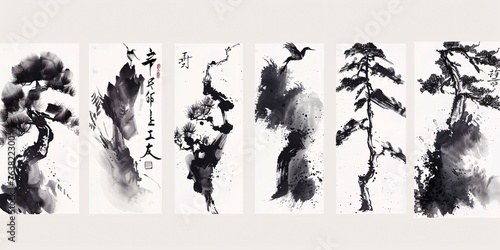 Oriental Calligraphy Decorations.