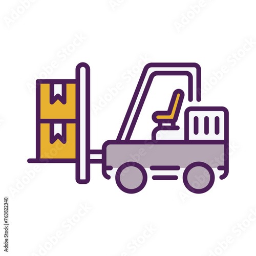 Forklift icon editable stock vector illustration