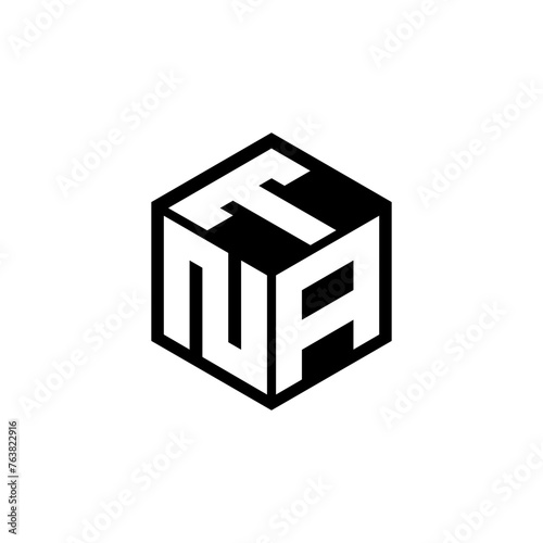 NAT letter logo design in illustration. Vector logo, calligraphy designs for logo, Poster, Invitation, etc.